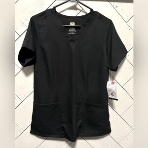 Women’s WonderWink Black Scrub Top